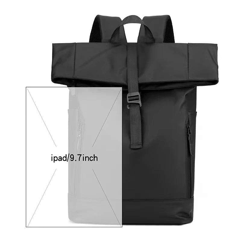 Men's Backpack Nylon Waterproof Rollup School Bags