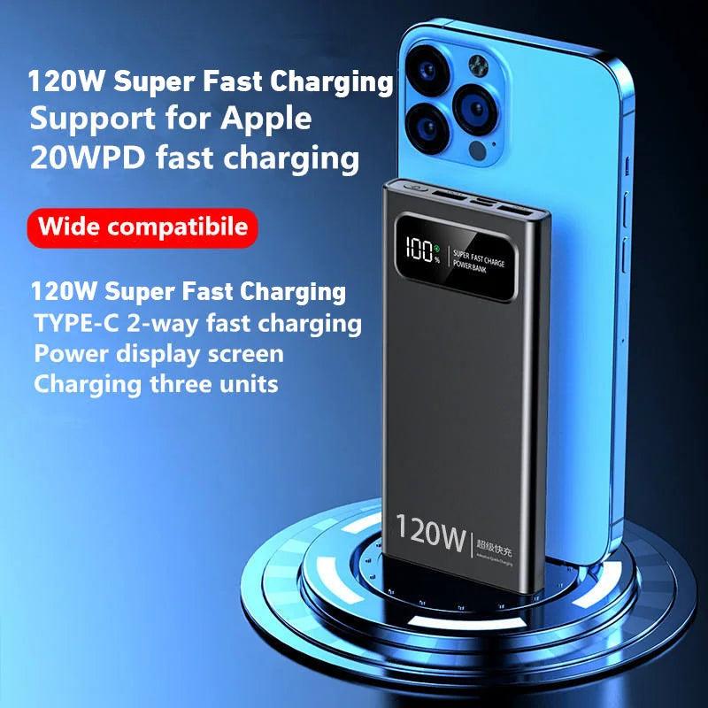 200000mAh Power Bank 120W Super Fast Charger