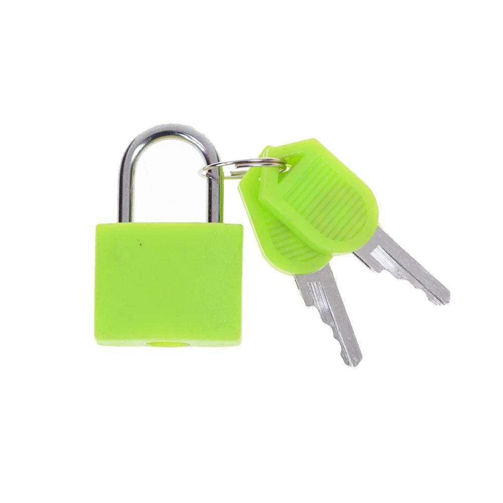 6 Colors Small Mini Strong Steel Padlock Travel Tiny Suitcase