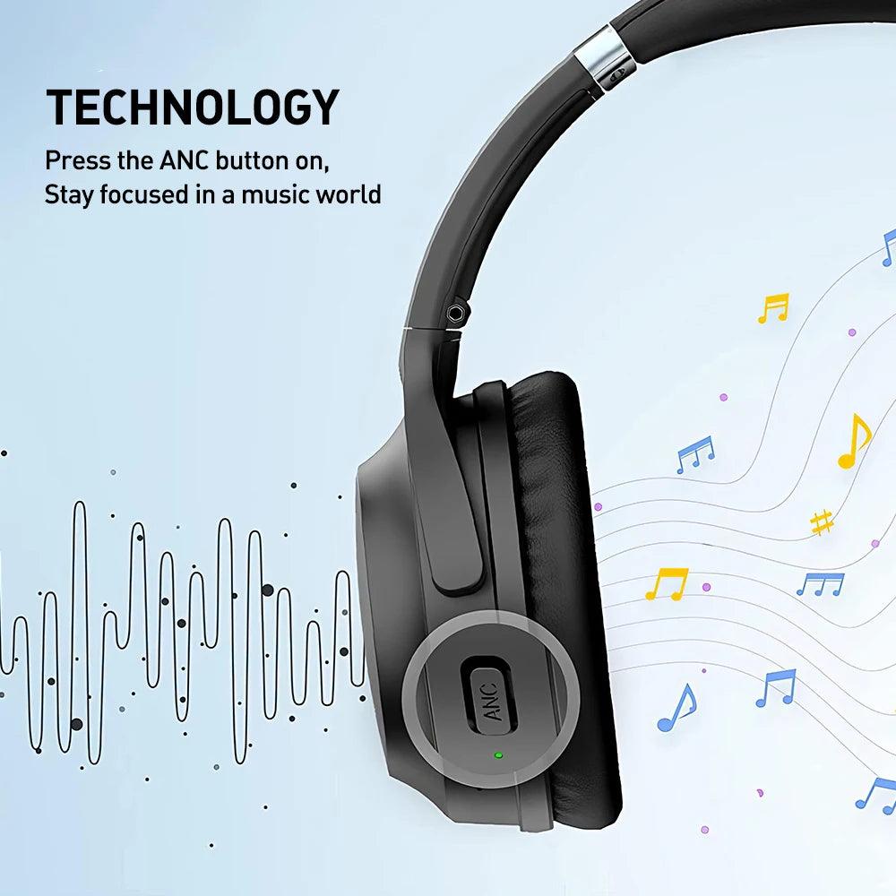 40Hours Bluetooth Active Noise Cancelling Headphones