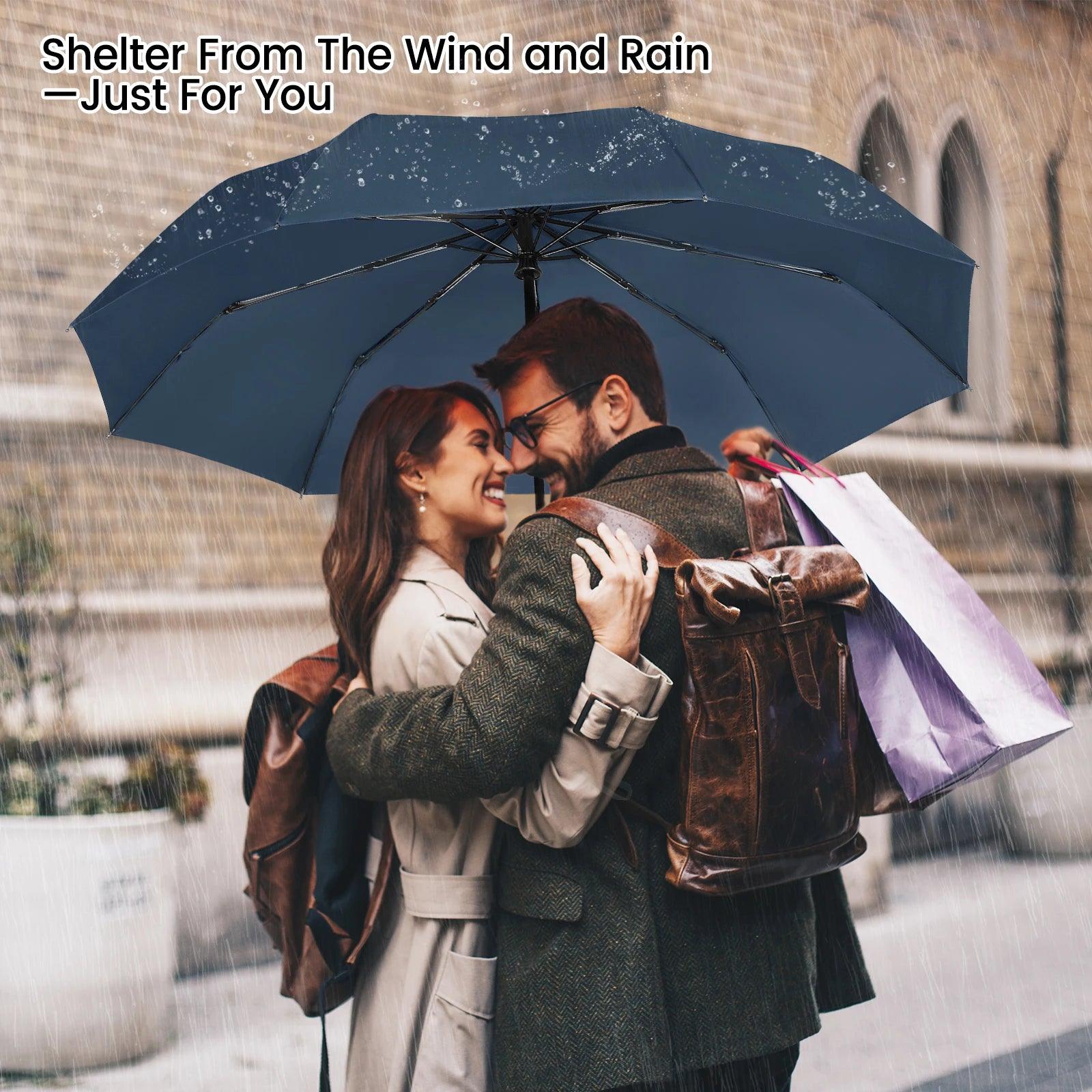 Compact Travel Umbrella Windproof Strong