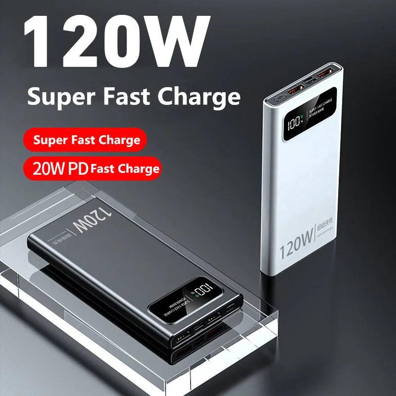 200000mAh Power Bank 120W Super Fast Charger