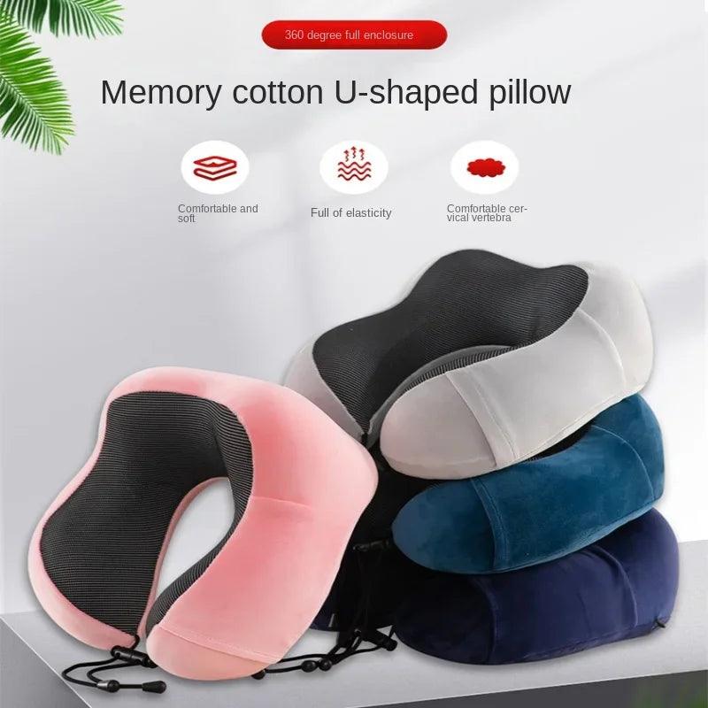 U Shaped Memory Foam Neck Pillows Soft Travel Pillow