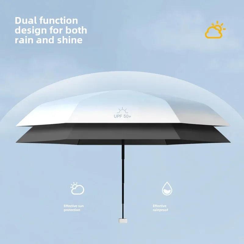 Mini Portable Folding Umbrella Sunshade For Women