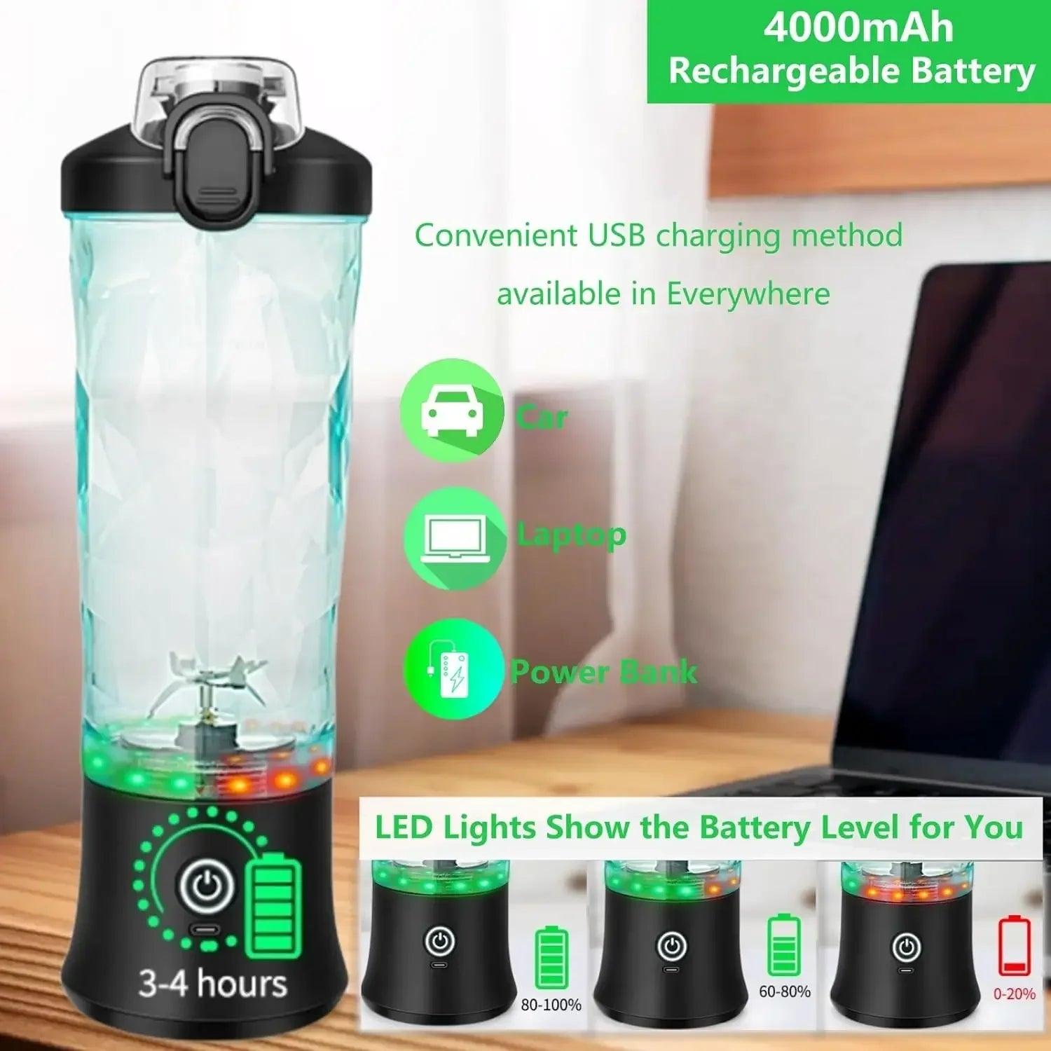 Portable Mini USB Rechargeable Electric Juicer Cup