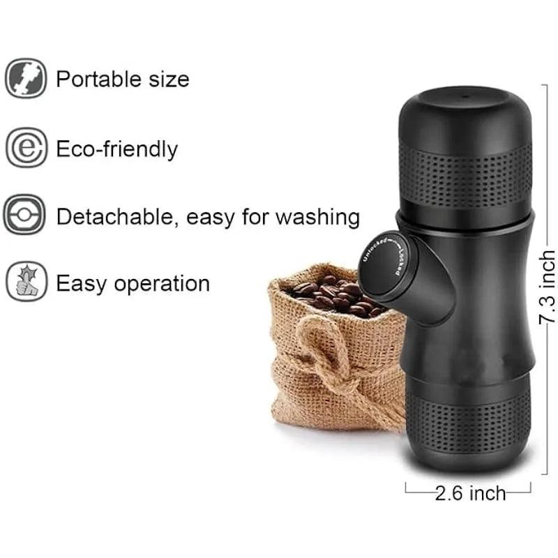 Portable mini hand pressure coffee machine