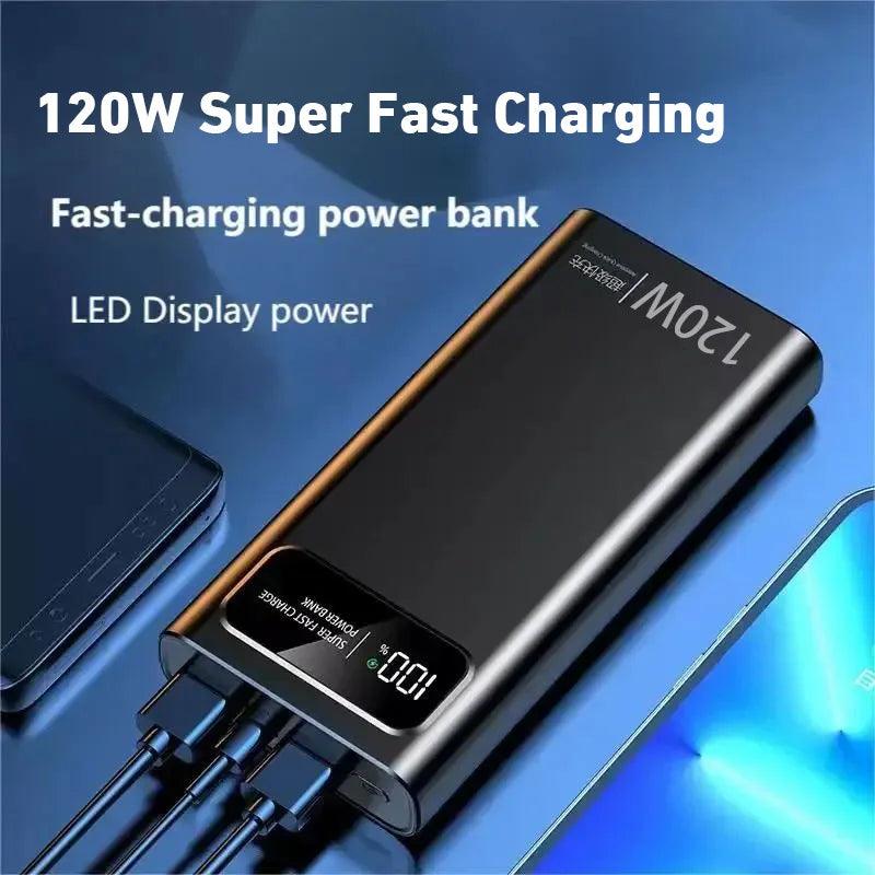 200000mAh Power Bank 120W Super Fast Charger