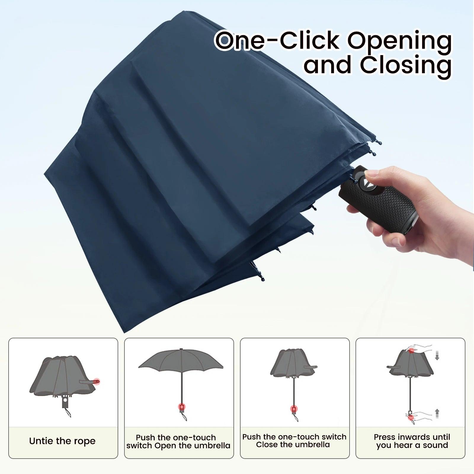 Compact Travel Umbrella Windproof Strong