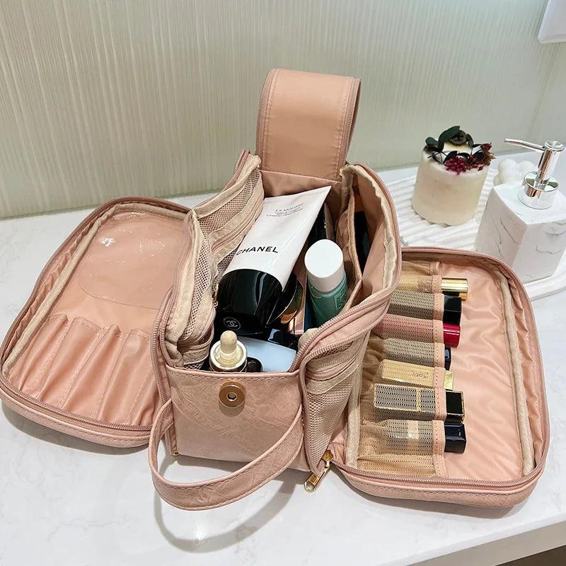 Makeup bag for women with large capacity, portable