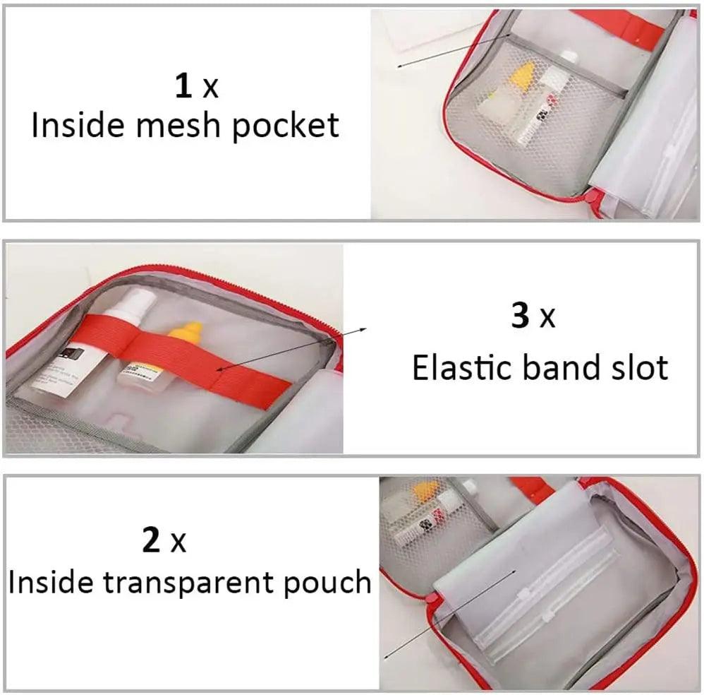 Empty Portable First Aid Kit for Outdoor Travel Home