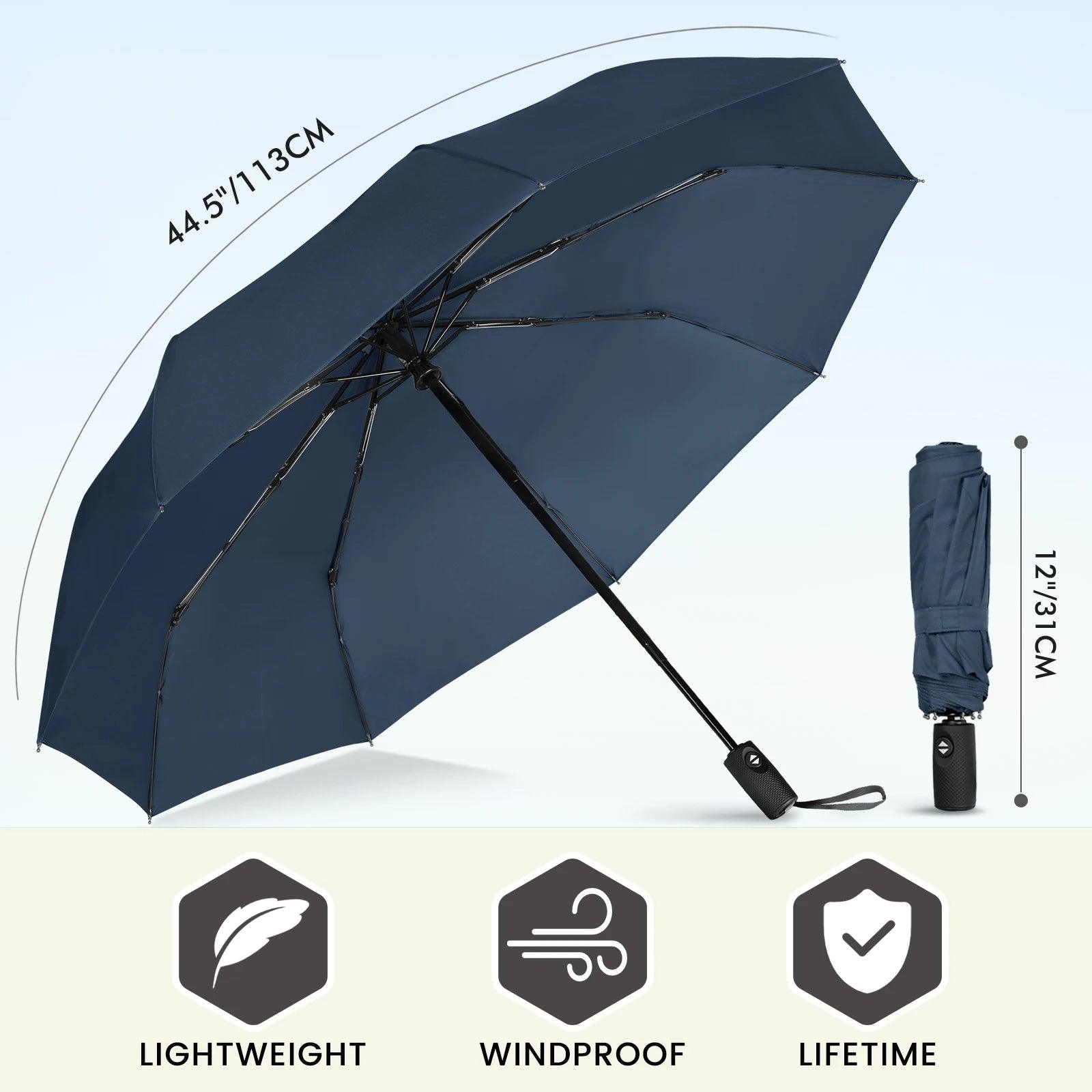 Compact Travel Umbrella Windproof Strong