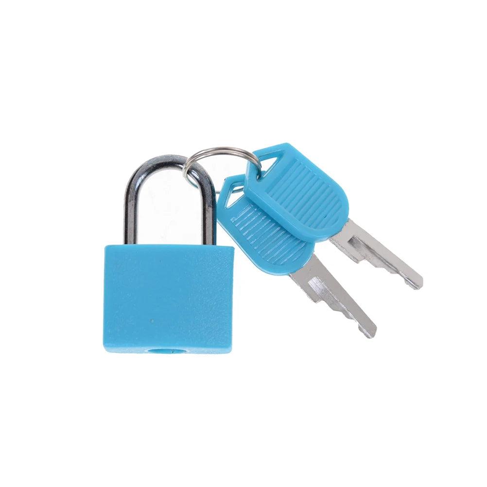 6 Colors Small Mini Strong Steel Padlock Travel Tiny Suitcase