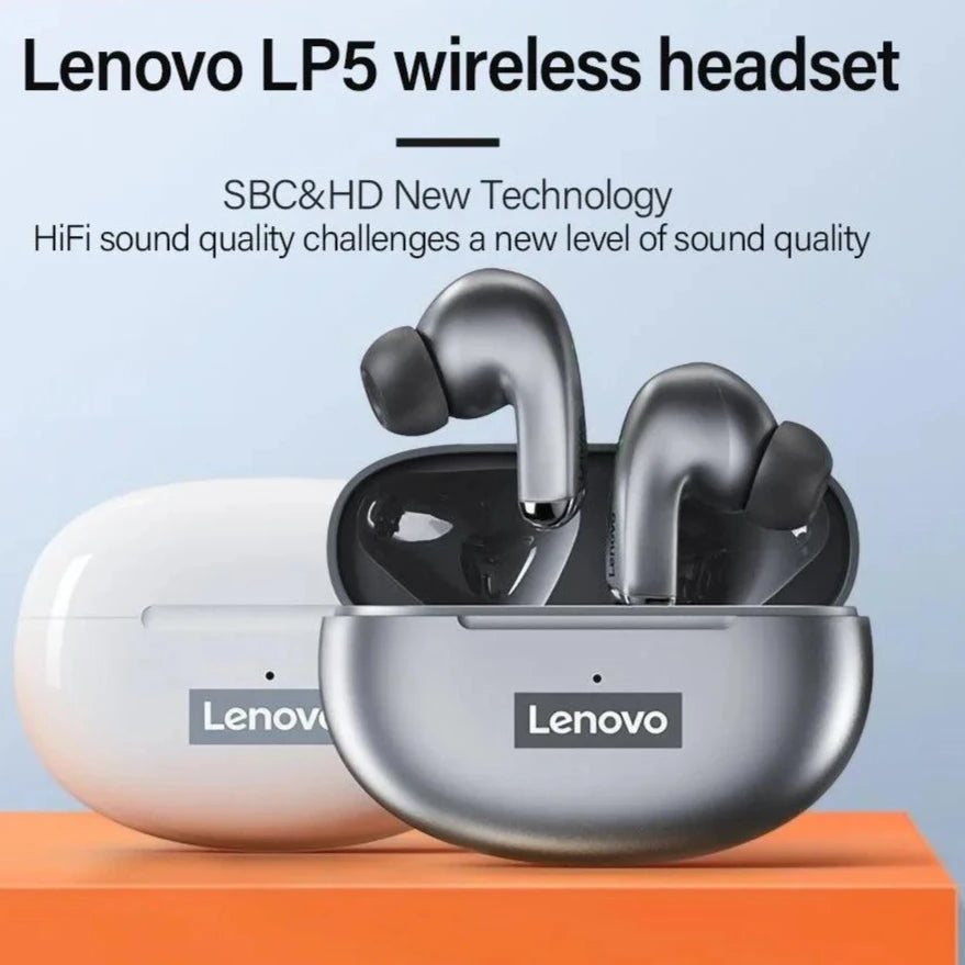 100% Original Lenovo LP5 Wireless Bluetooth Earbuds