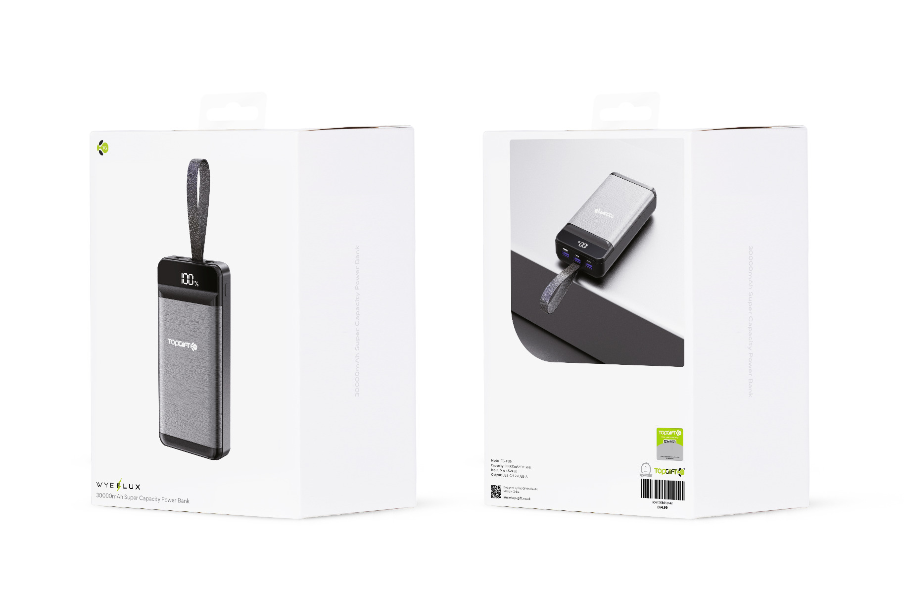 WYEFLUX Super Big Capacity 30K mAH Power Bank