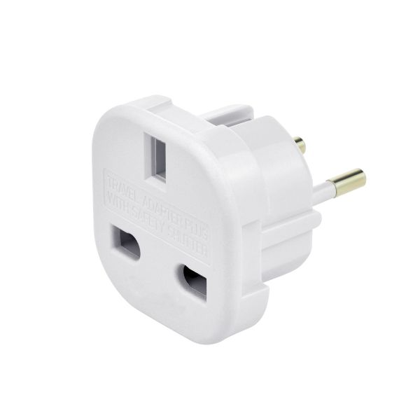 WYEFLUX UK 3-PIN to Europe 2-Pin Travel Adaptor