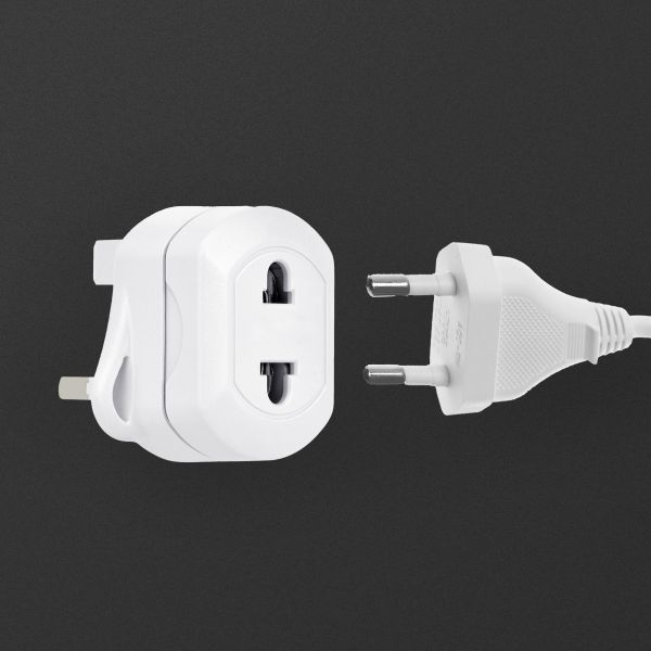 WYEFLUX UK 3-PIN to Europe 2-Pin Travel Adaptor