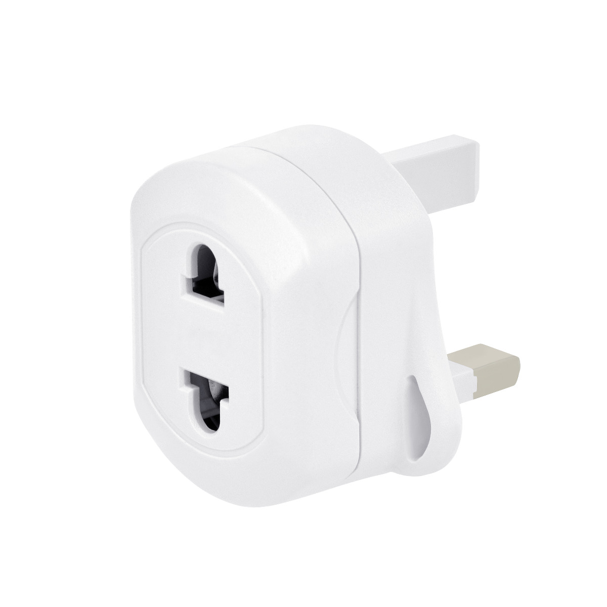 WYEFLUX EU 2-Pin to UK 3-Pin Travel Adapter