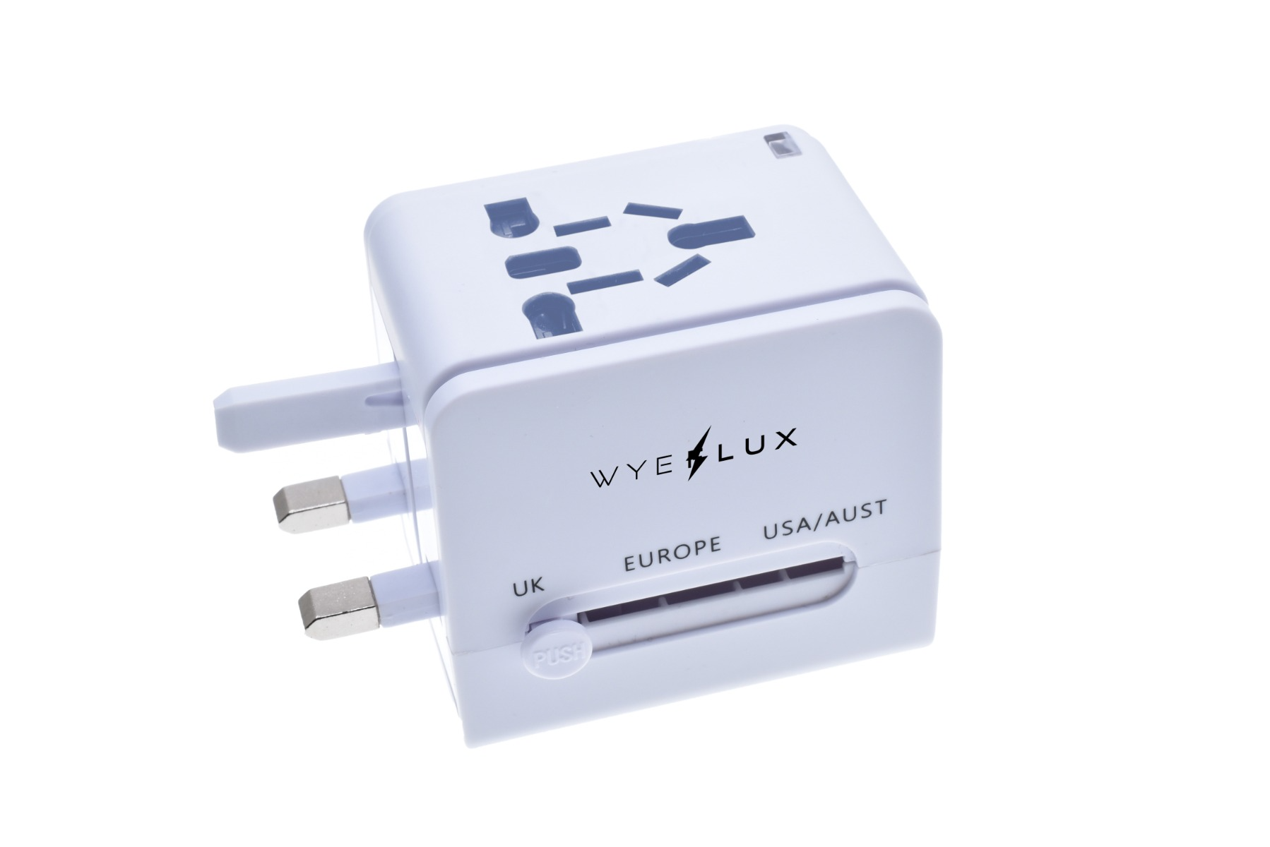 WYEFLUX Global Connect Travel Adaptor USB-A & USB-C Ports